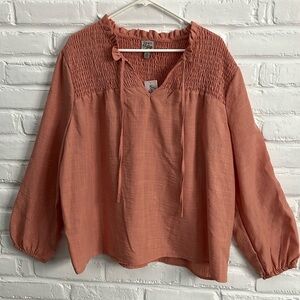 NWT Smocked top blouse